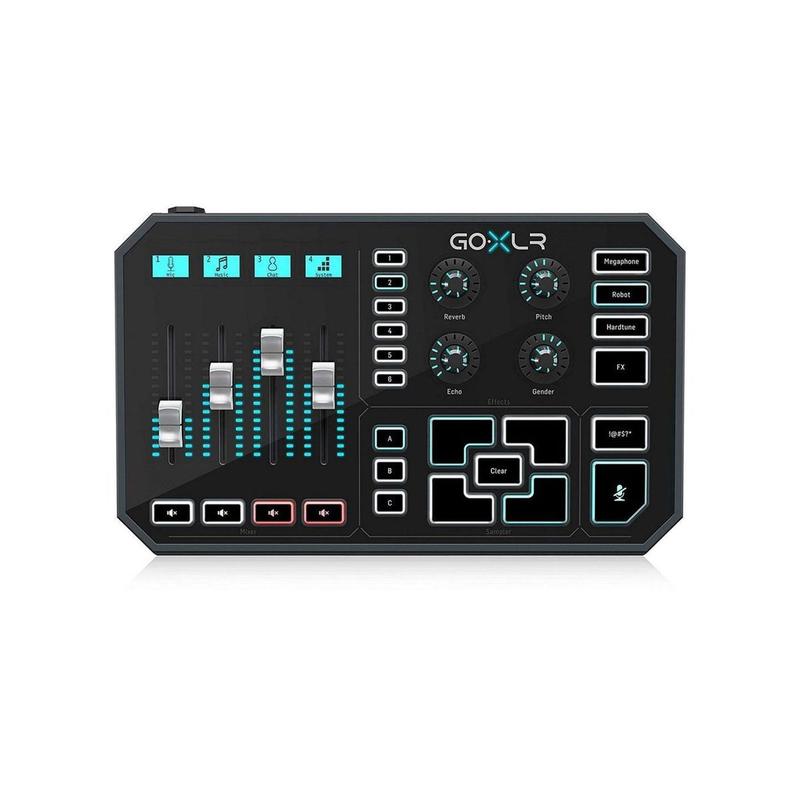 Interface de Áudio GoXLR Mixer Gaming TC Helicon 4 Canais 24 bits
